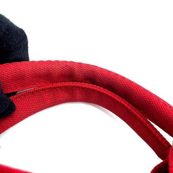 Prada Tote Handbag Canapa Canvas Red - Picture 11 of 12